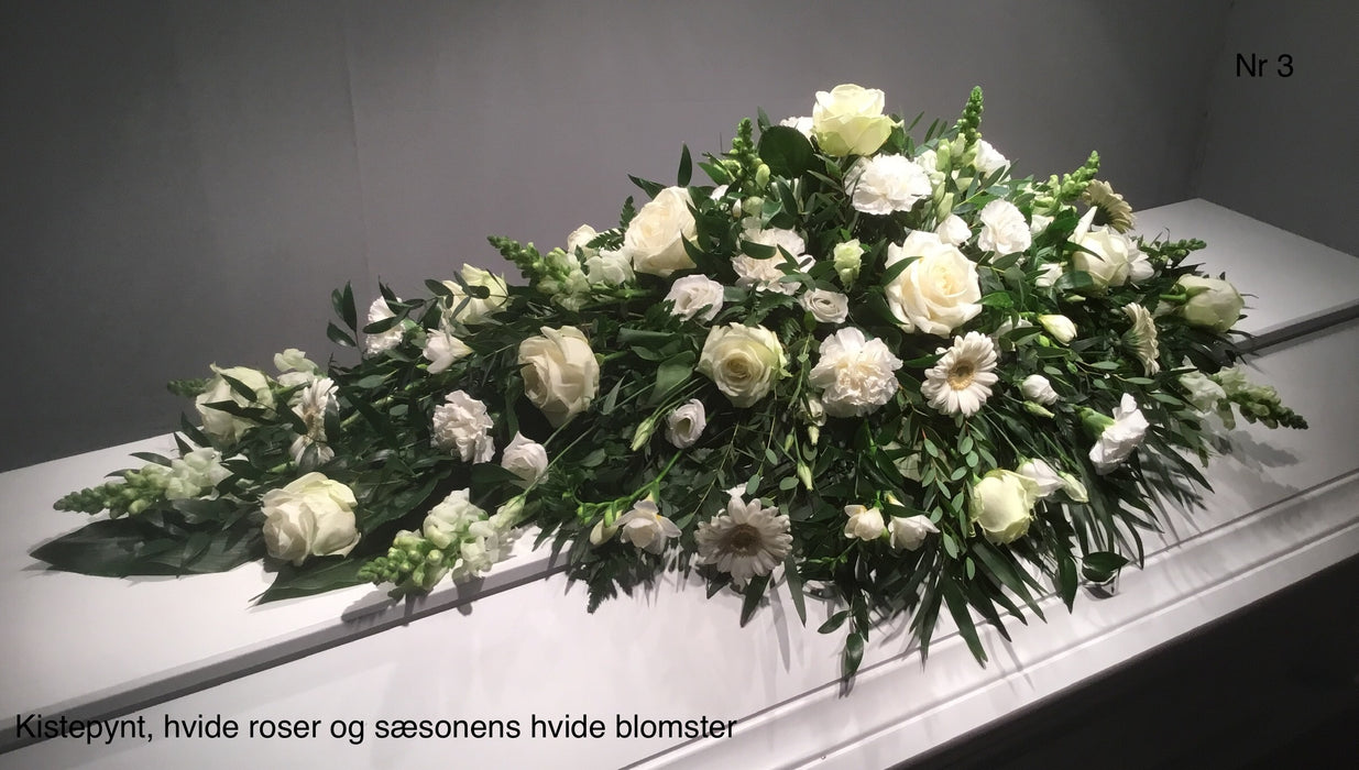 Kistepynt, hvide blomster