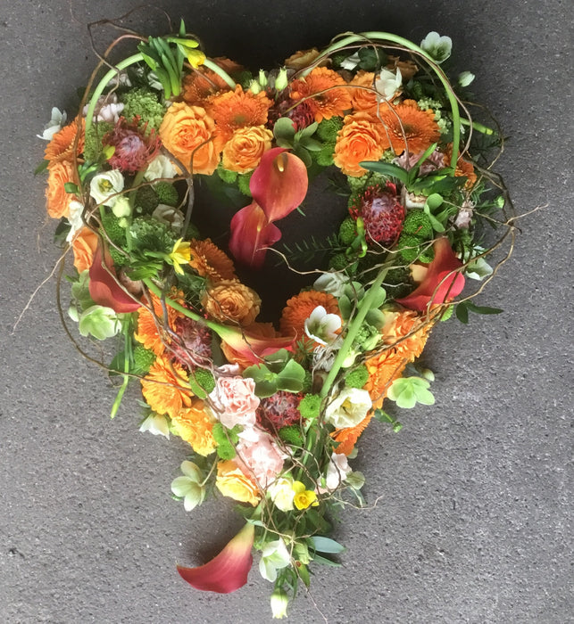 Åbent hjerte, forårsfarver med grene